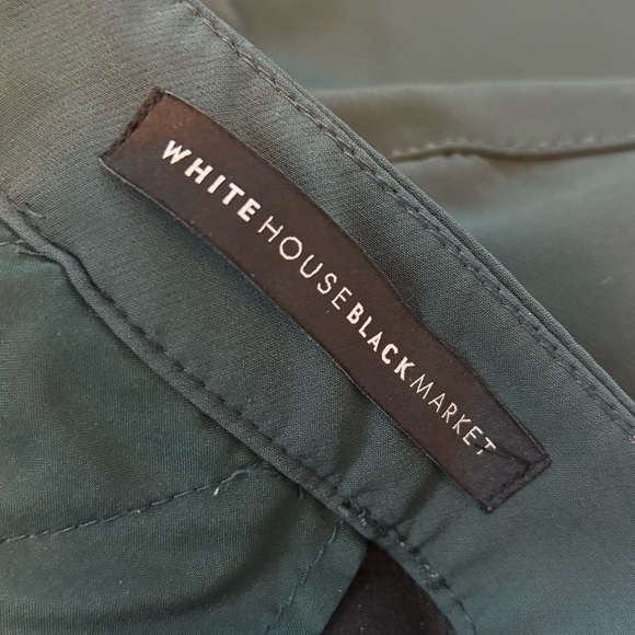 White House Black Market Dark Green “The Skinny” Trousers Size 4 - Picture 11 of 14